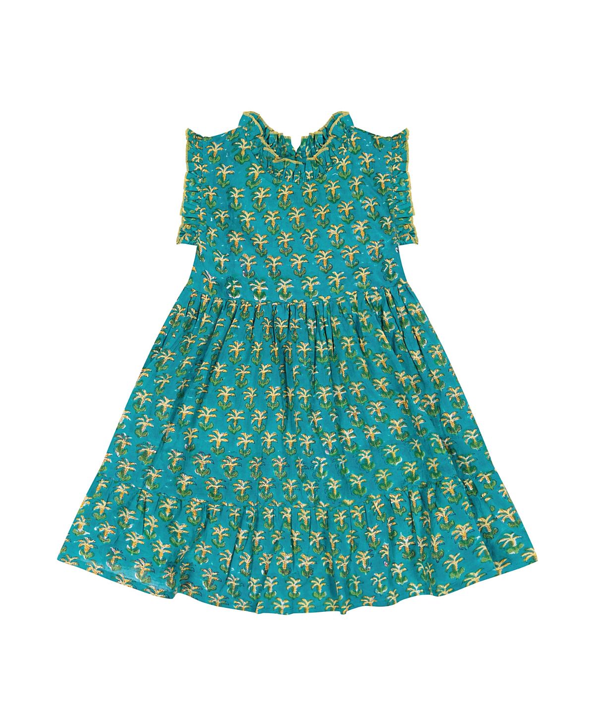 Mer St. Barth Girls' Ondine Ruffle Dress - Little Kid