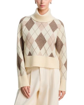Koda Argyle Knit Turtleneck Sweater