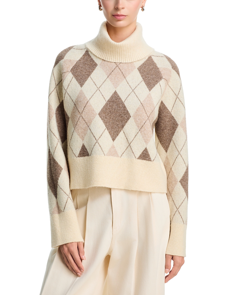 French Connection Koda Argyle Knit Turtleneck Sweater