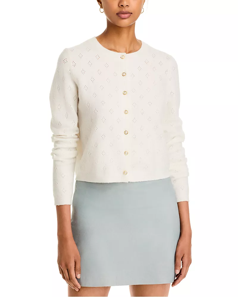 French Connection Dakota Pointelle Knit Cardigan