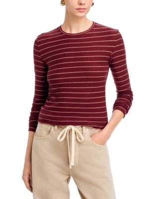 Stripe Crewneck Long Sleeve Top