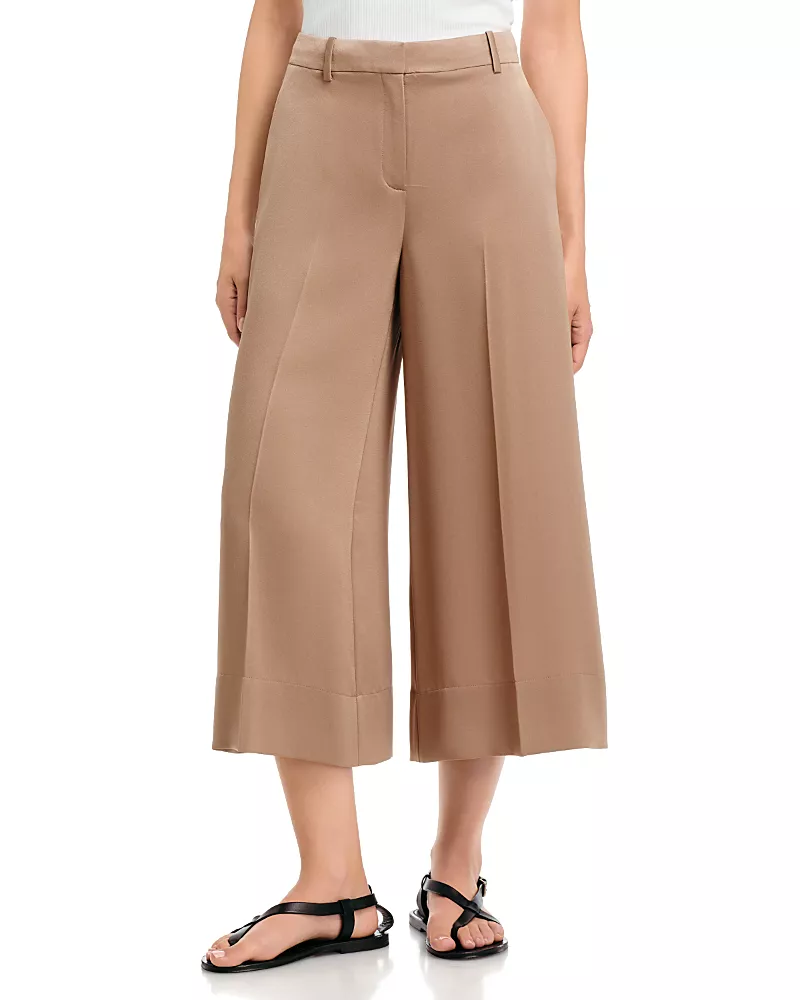 Theory Wide Leg Satin Culottes