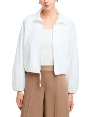 Spread Collar Zip Front Jacket