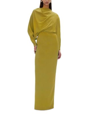 Amara Long Sleeve Cape Gown
