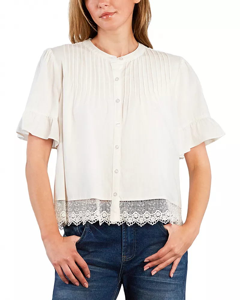 Billy T Cafe Pleats Top