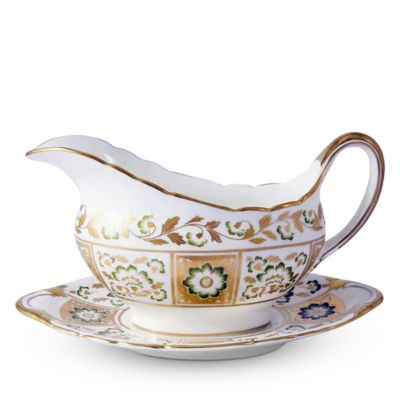 Panel Green Sauce Boat Saucer