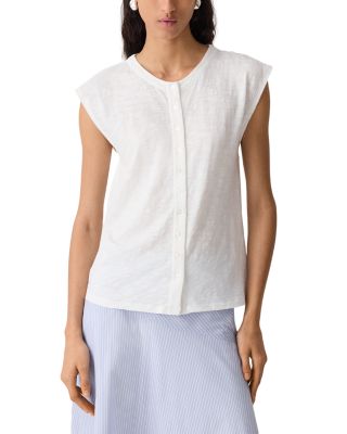 Theory Sleeveless — Theory Sleeveless Cotton Cardigan