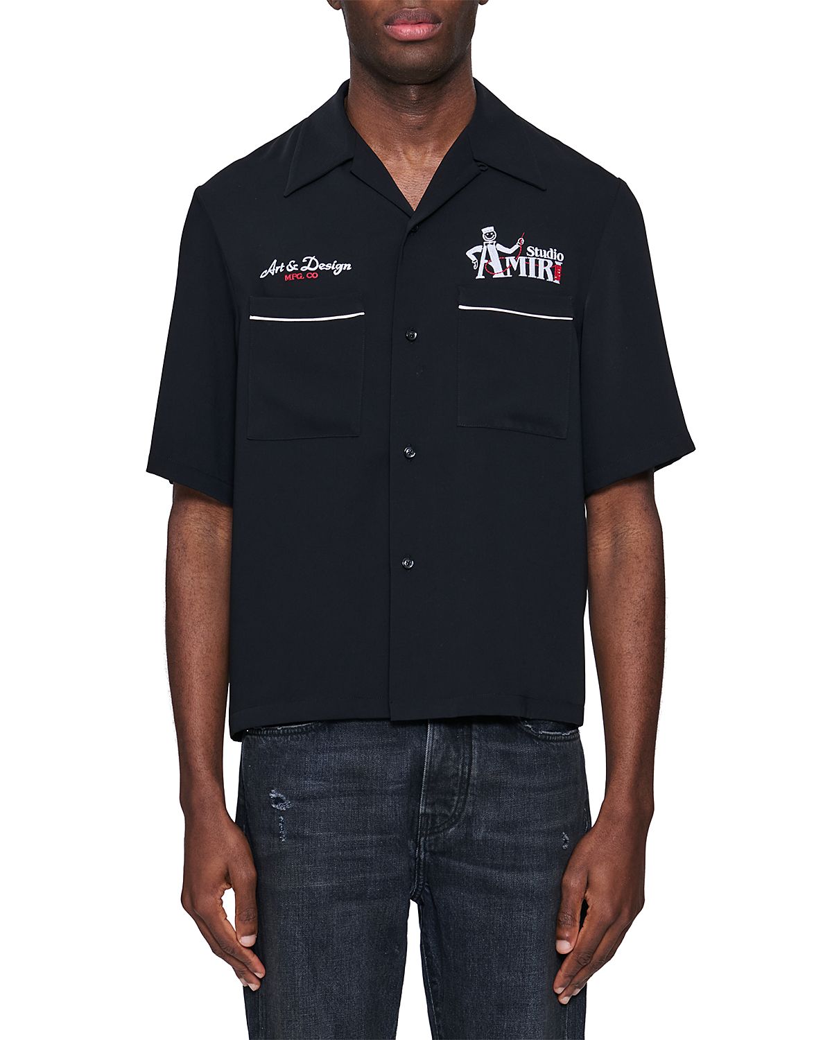amiri Art & Design Crepe Camp Shirt