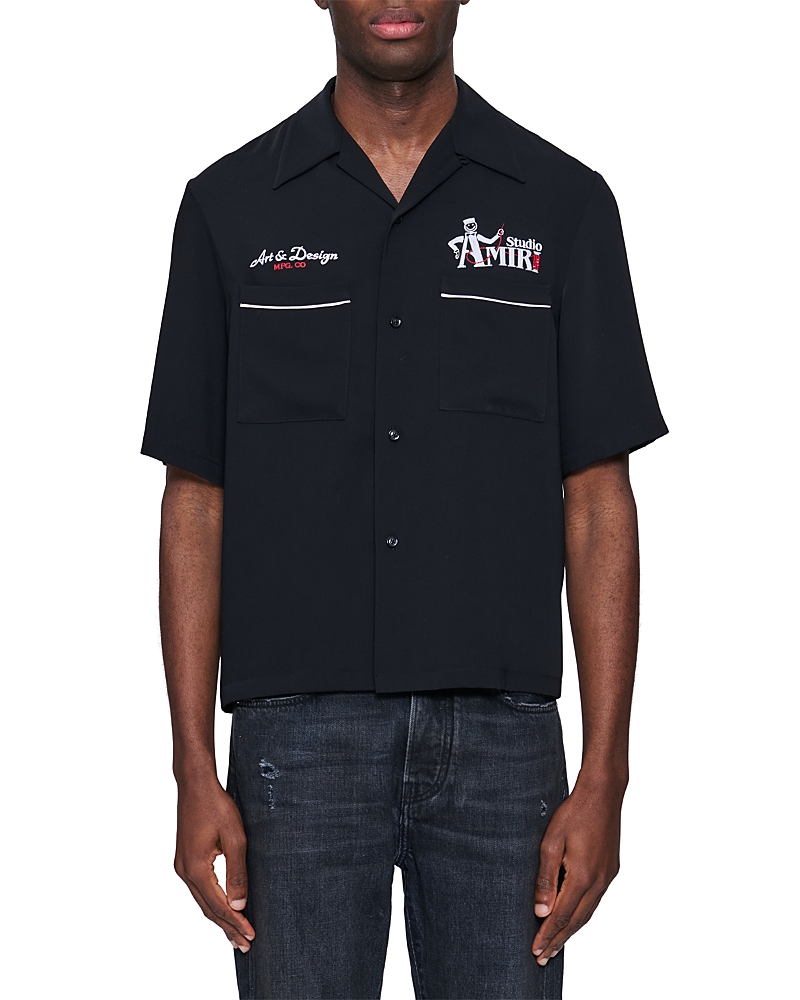 amiri Art & Design Crepe Camp Shirt