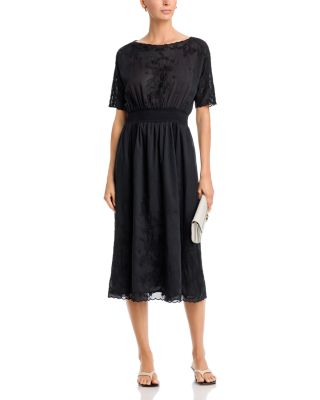 Johnny Was Women's Xochi Midi Dress in Black, Size Large