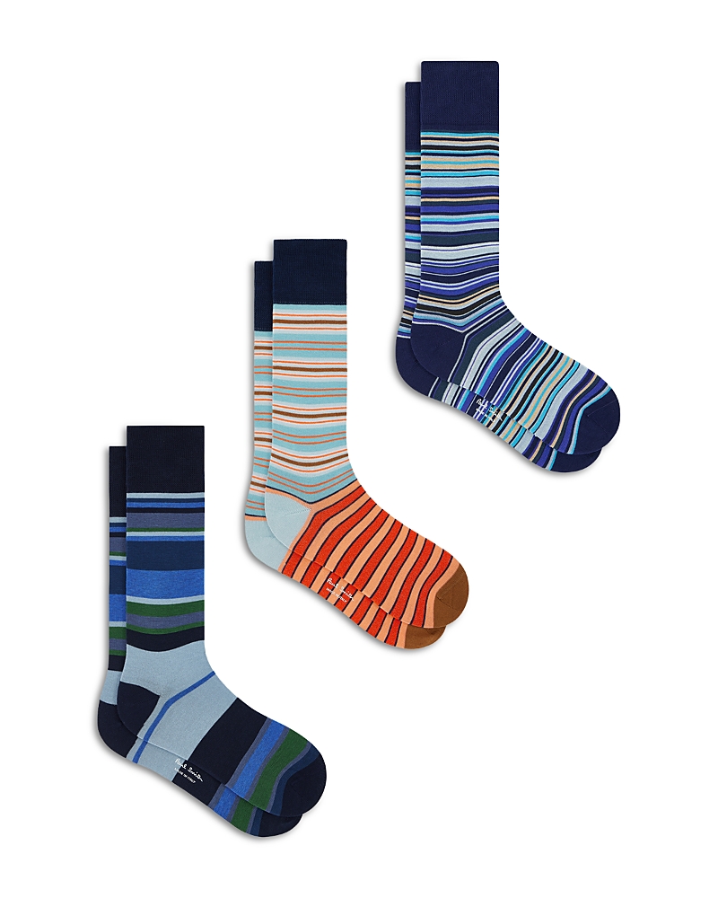 Paul Smith Mixed Striped Socks, Set of Three