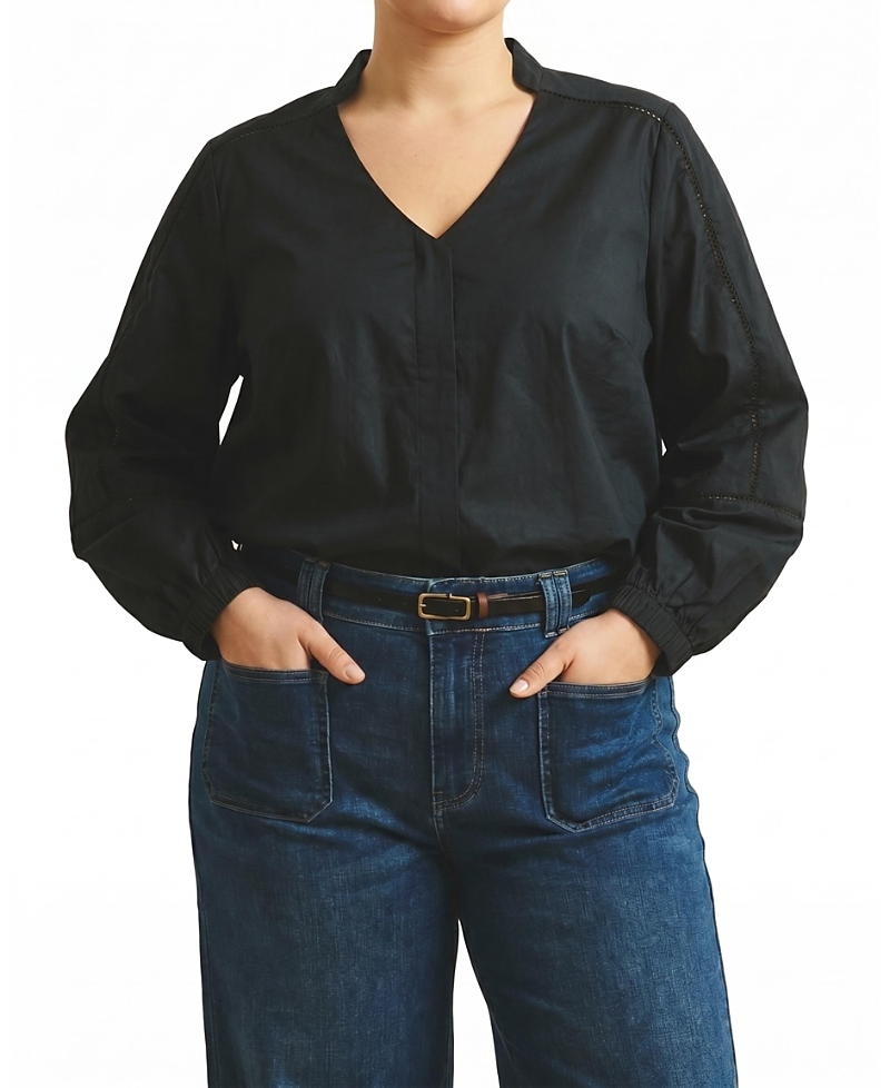 Universal Standard Women's Plus Saint-Honore Poplin Blouse