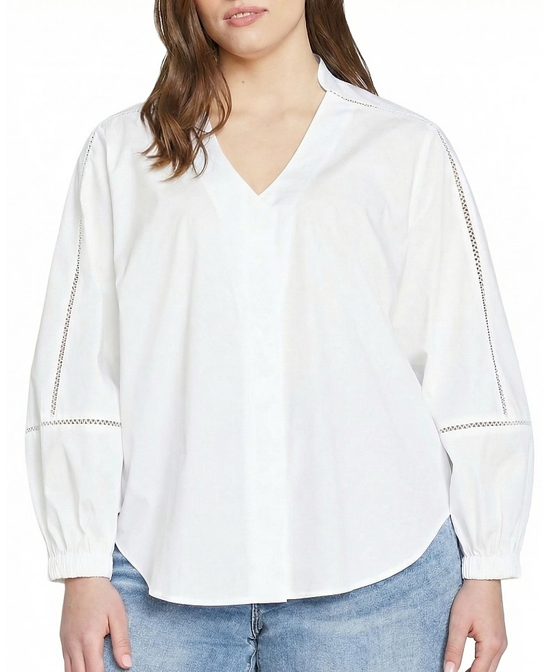 Universal Standard Women's Plus Saint-Honore Poplin Blouse