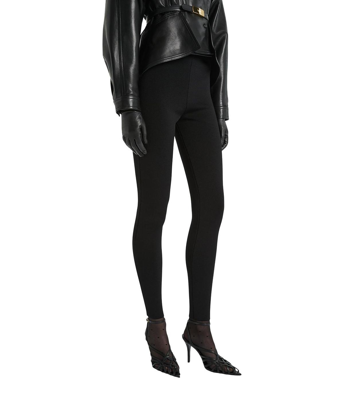 Balmain High-Waisted Milano Jersey Trousers