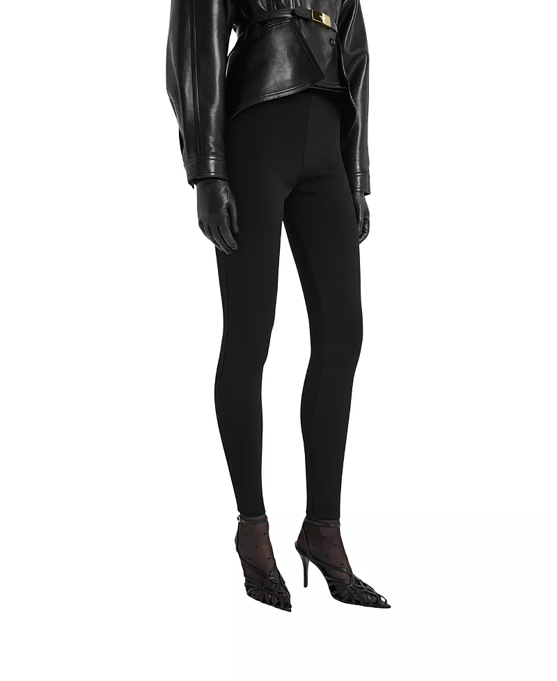 Balmain High-Waisted Milano Jersey Trousers