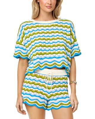 Sunchaser Scalloped Cover Up Crop Top & Sunchaser Scalloped Cover Up Shorts