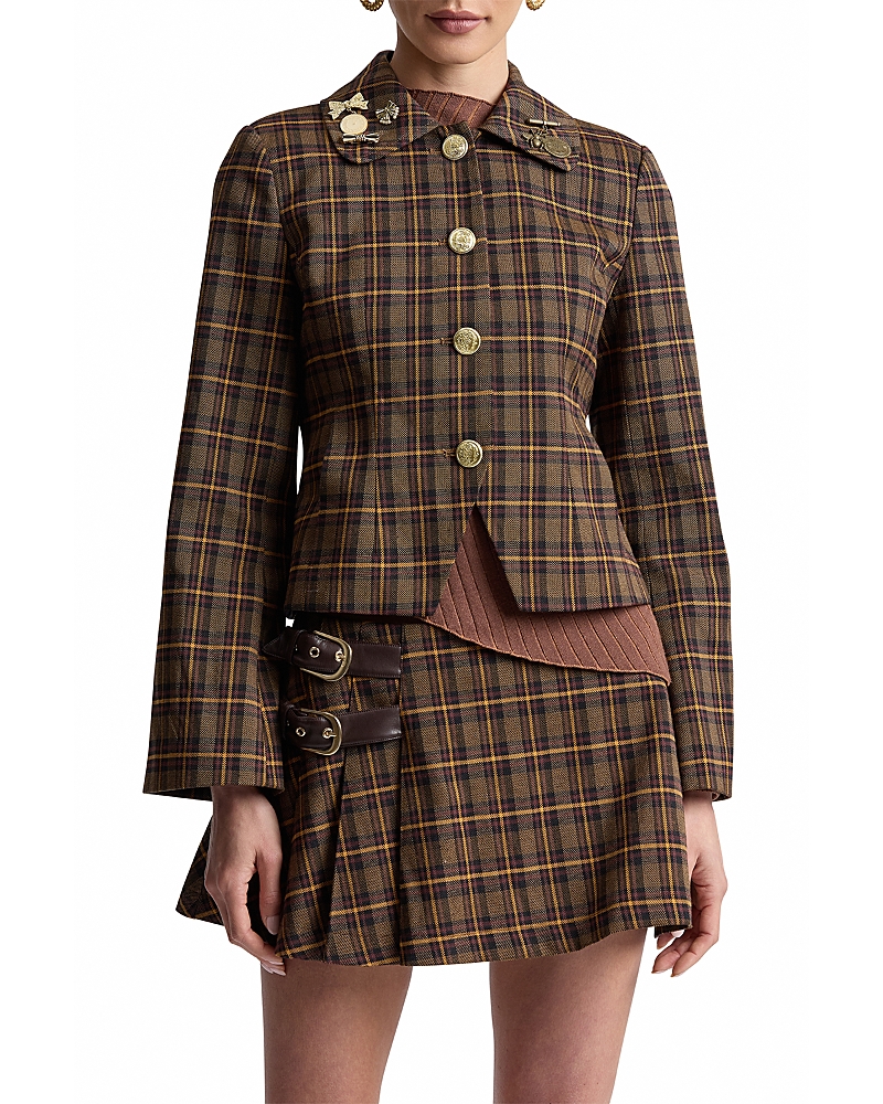 Avec Les Filles Embellished Collar Bell Sleeve Jacket