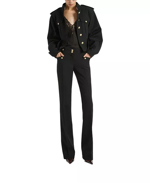 Pleated Wool Gabardine Trousers