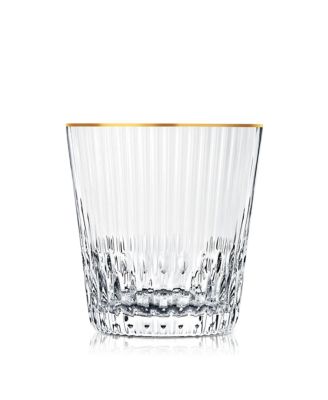 Apollo Gold Rim Double Old Fashioned Glass