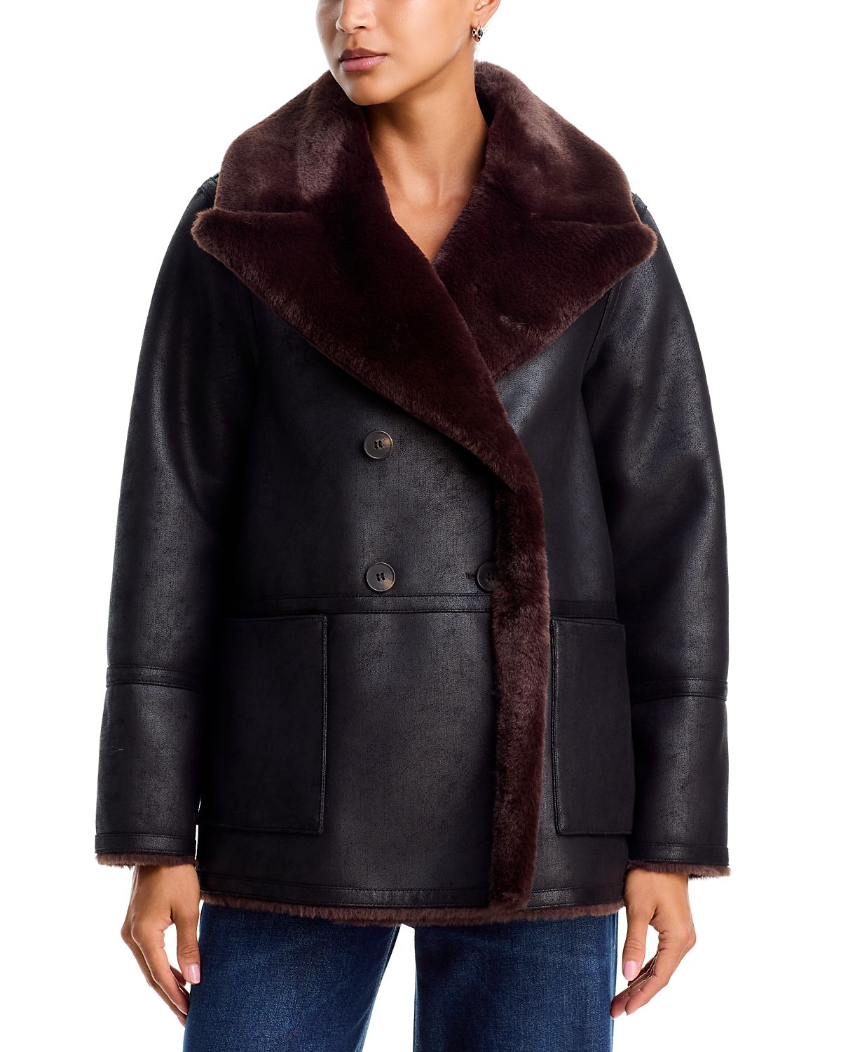 Aqua Faux Suede Jacket - Exclusive