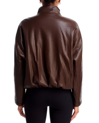 Faux Leather Bomber Jacket - Exclusive - thumbnail 10