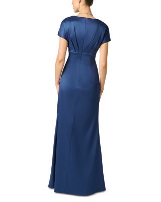 Stretch Mikado Gathered Waist Gown - thumbnail 4