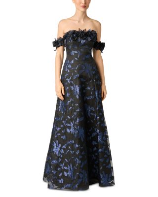 Embellished Organza Jacquard Ballgown