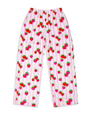 Girls' Strawberry Stripes Printed Plush Pants - Little Kid, Big Kid