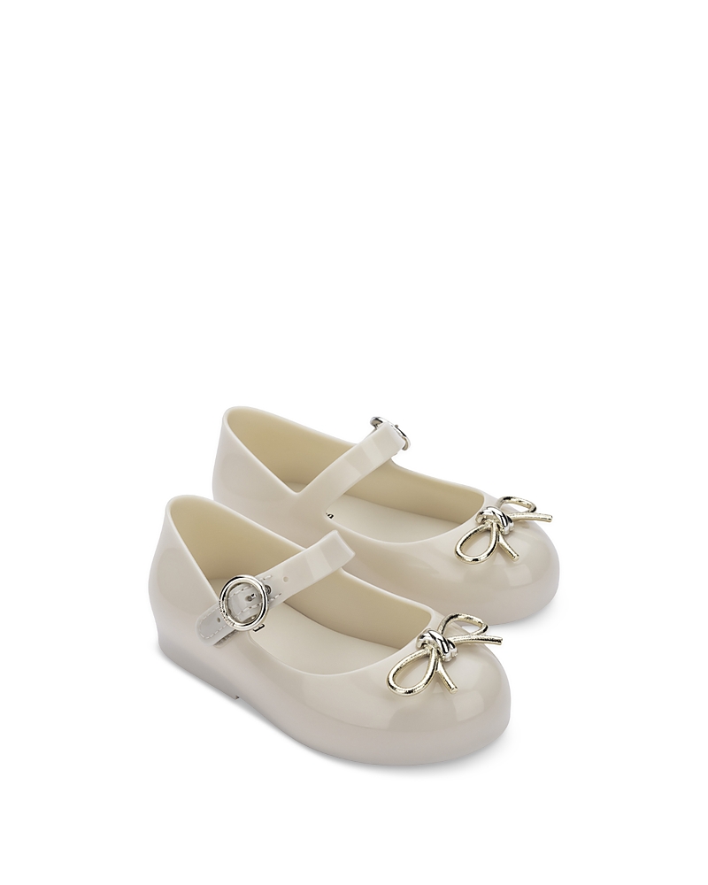 Mini Melissa Girls' Sweet Love Chrome Ballet Flats - Toddler, Little Kid