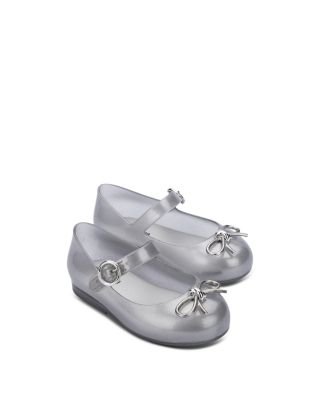 Mini Melissa Girls' Sweet Love Chrome Ballet Flats - Toddler, Little Kid