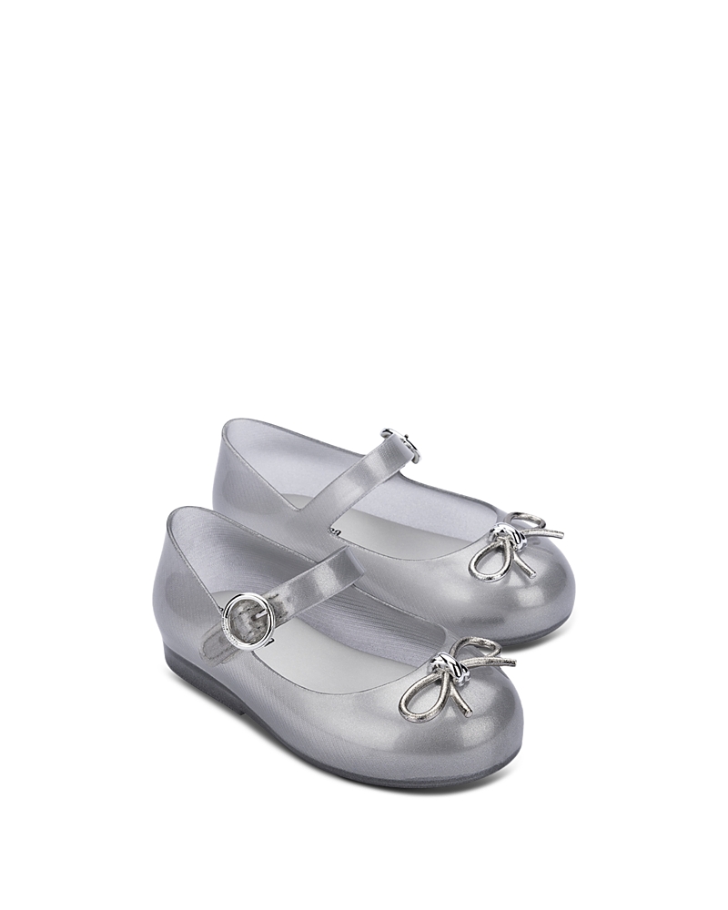 Mini Melissa Girls' Sweet Love Chrome Ballet Flats - Toddler, Little Kid