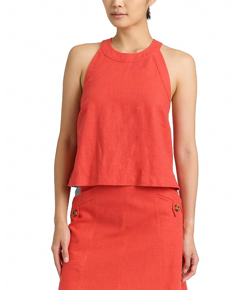 Cartolina Brant Apron Linen Top