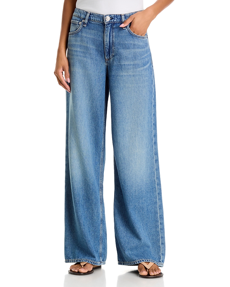 rag & bone Flexi Andi High Rise Full Length Wide Leg Jeans in Toni