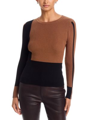 Color Blocked Crewneck Sweater