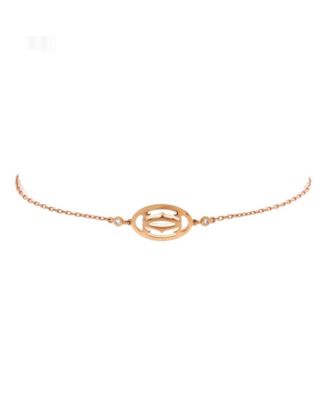 Double C de Cartier Bracelet 18K Rose Gold with Diamonds