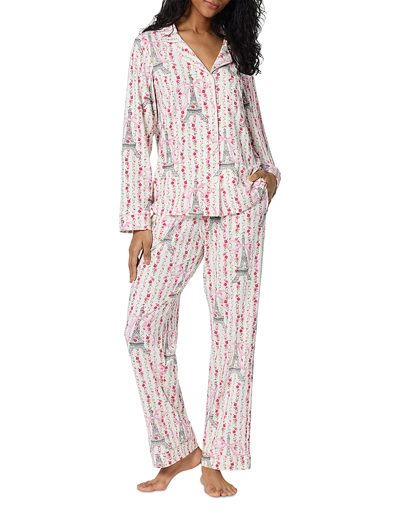 Bedhead Pajamas Minuet Toile Long Sleeve Classic Stretch Jersey Pajama Set - Exclusive