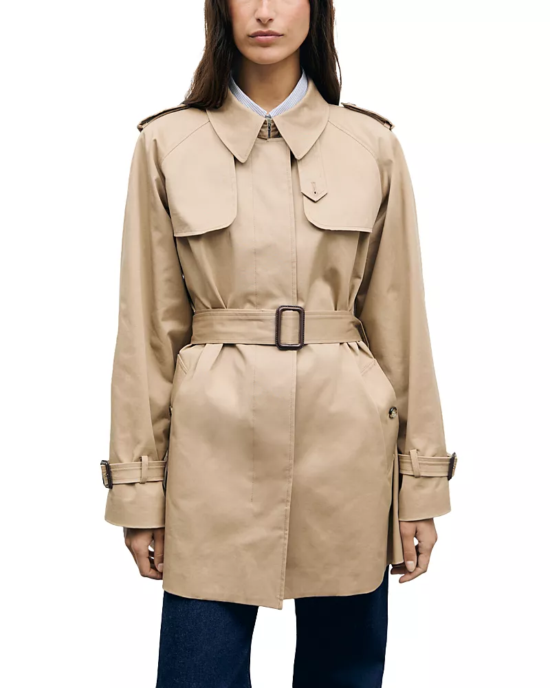 Gerard Darel Vania Cotton Blend Trench Coat
