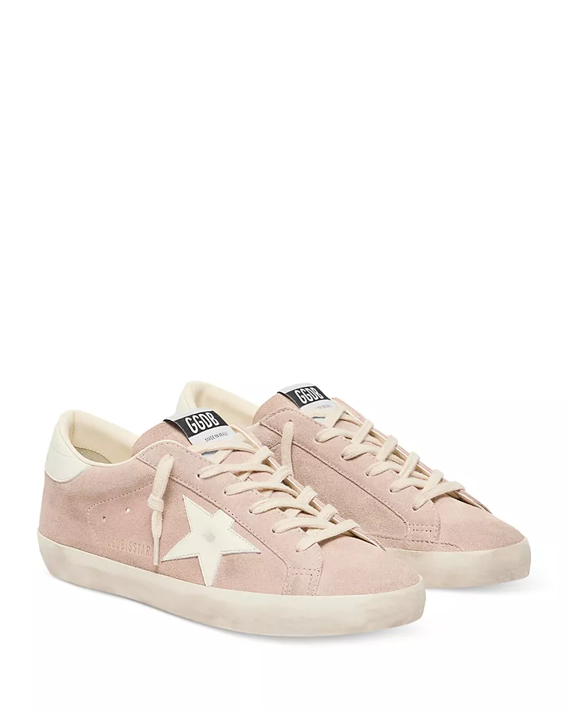 Golden Goose Women's Super Star Suede Lace Up Sneakers