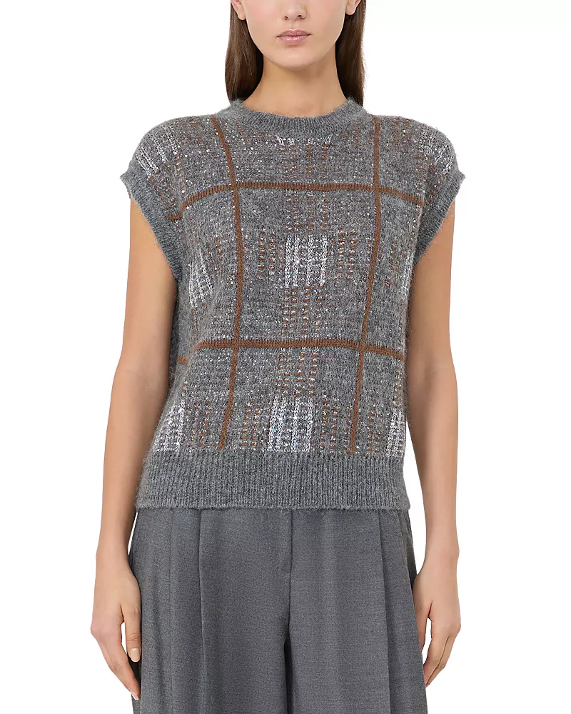 Max Mara Studio Sequined Sweater Vest