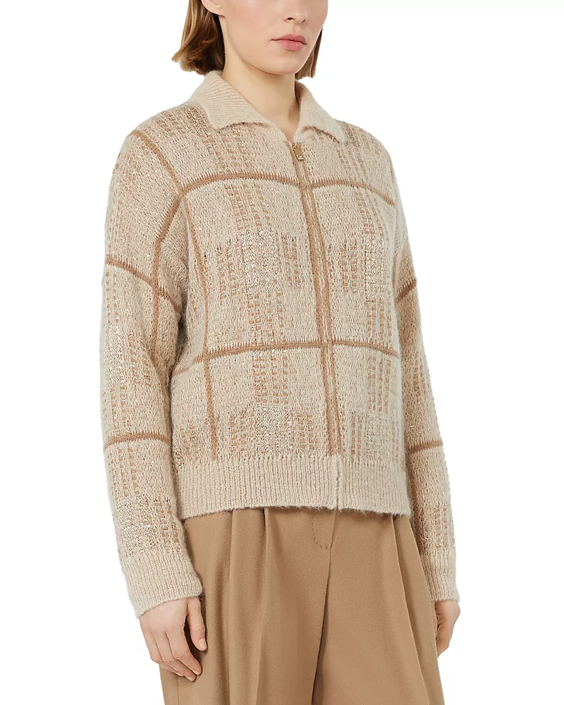 Max Mara Studio Mstegizio Embellished Jacquard Cardigan