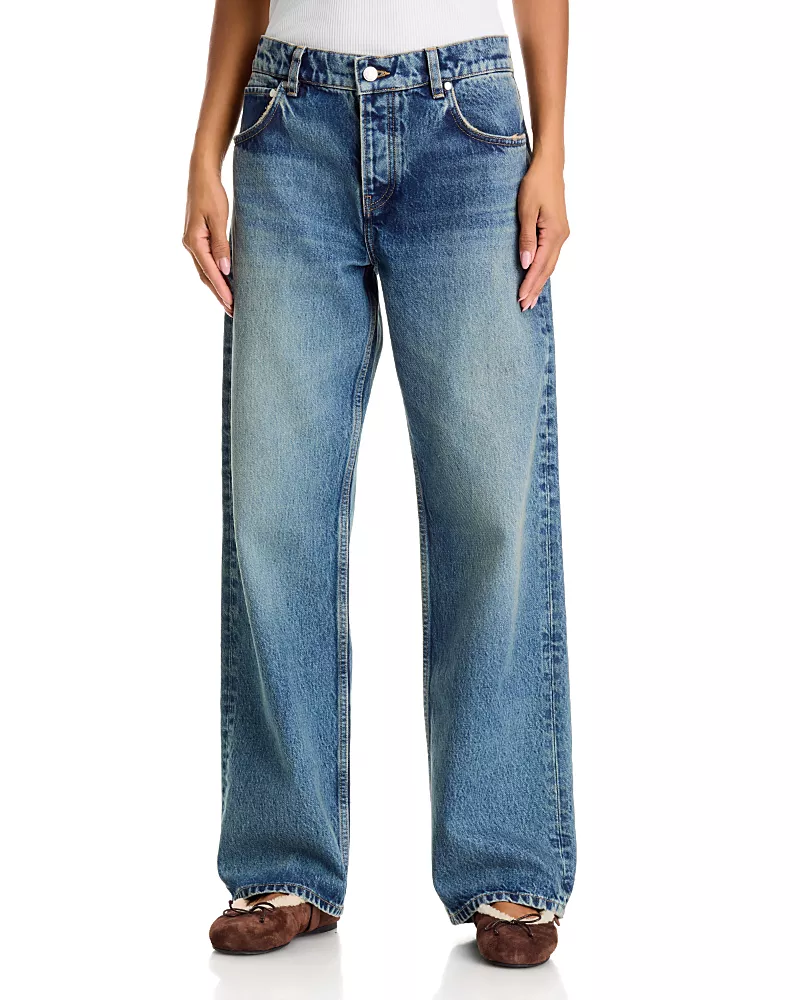 Eb Denim Mid Rise Baggy Jeans in Mariner