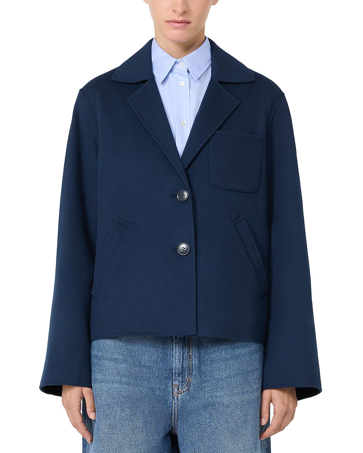 Weekend Max Mara Wkdpelota Wool Blend Collared Sweater