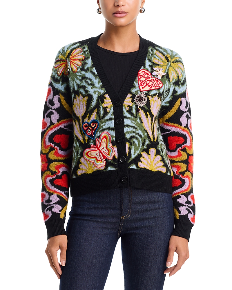 Cinq a Sept Psychedellic Amour Embellished Cardigan