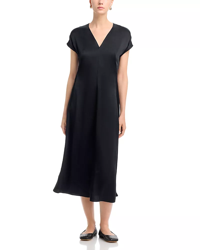 Herno Envers Satin Short Sleeves Dress