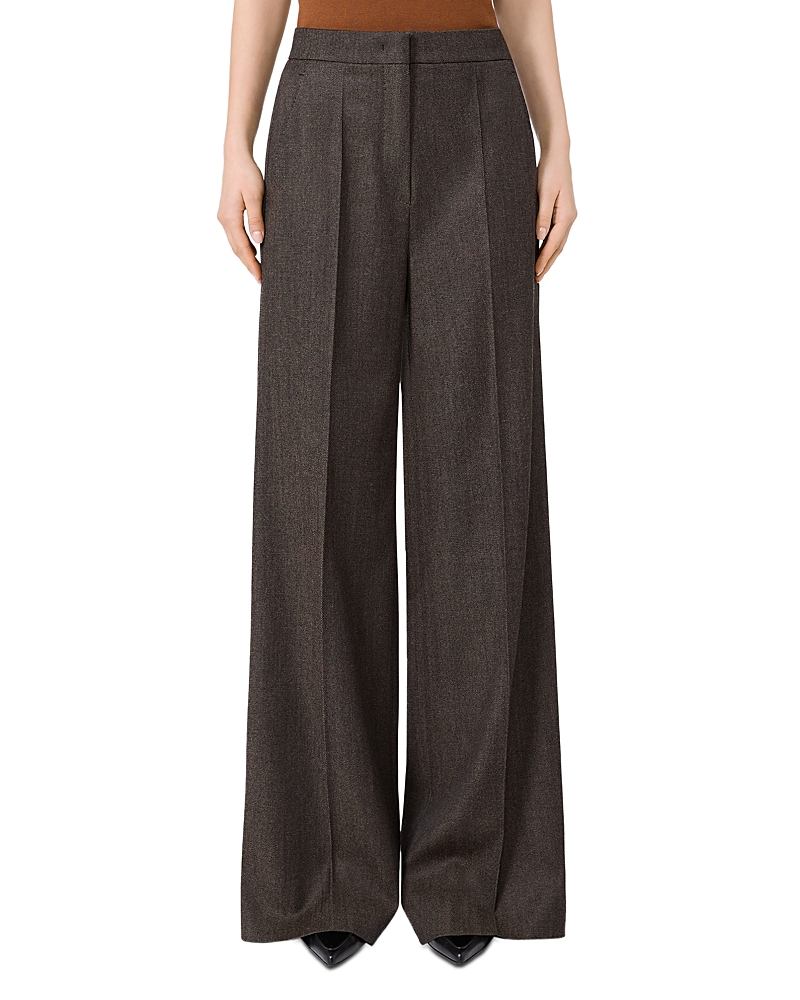 Max Mara Mxmcampo Wool Wide Leg Pants