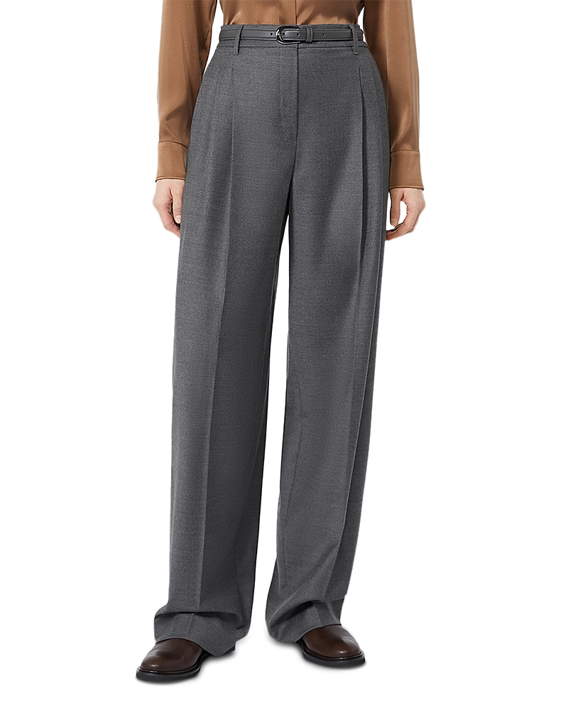 Max Mara Studio Mstlago Wool Wide Leg Pants