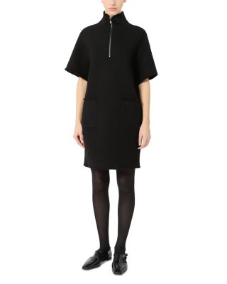 Max Mara Mxmsavana Half Zip Wool Dress