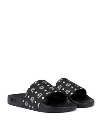  Women's Monogram Print Rubber Slides