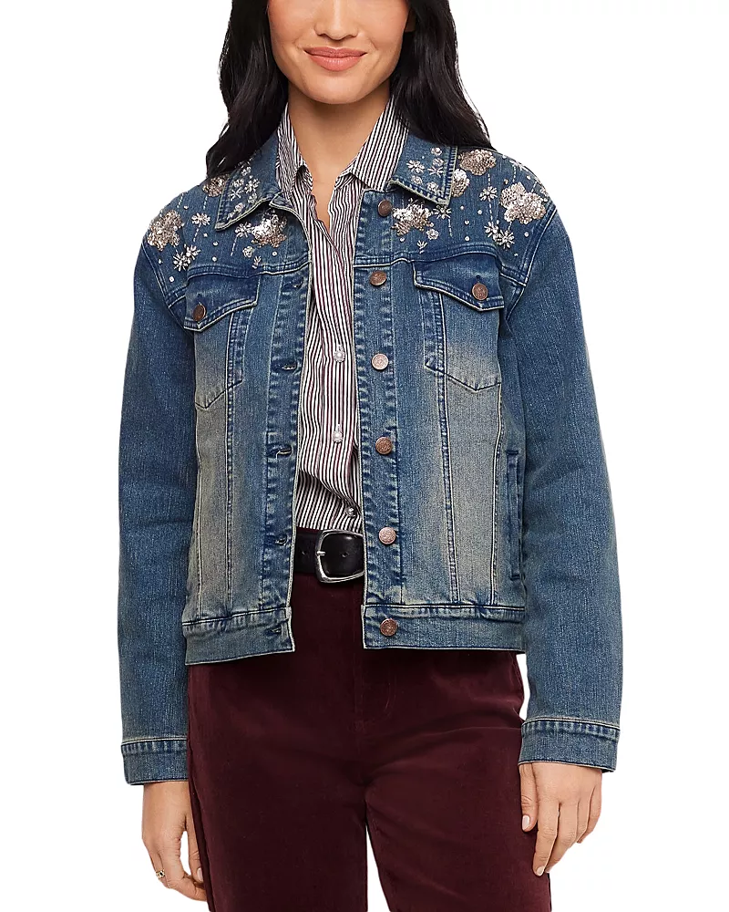 Karen Kane Embellished Denim Jacket