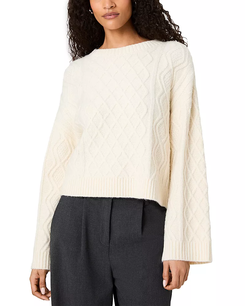 French Connection Wesley Crewneck Cable Knit Sweater